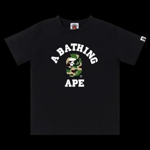 BAPE Abc Camo College Tee 'Black Green'