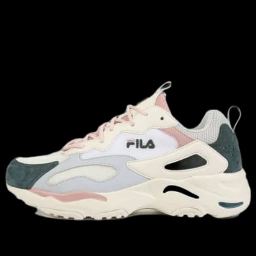 FILA Ray Tracer Low Top Running Shoes White/Pink/Green