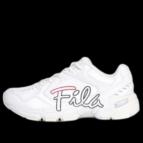 FILA Script Series Low Running Shoes White/Black (Women's)