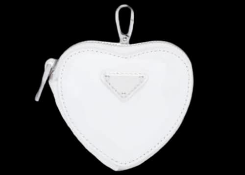 Prada Heart Mini Pouch White