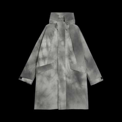 On X LOEWE Parka Coats Unisex Gray/Multicolor Hooded Non Detachable Moderate