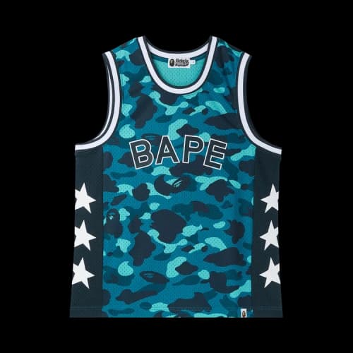 BAPE Color Camo Mesh Multi Logo Relaxed Fit Tank Top 'Green'