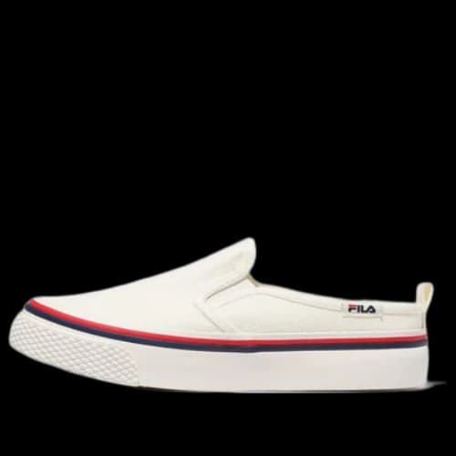 FILA Unisex Low-Top Sneakers Black/White/Red