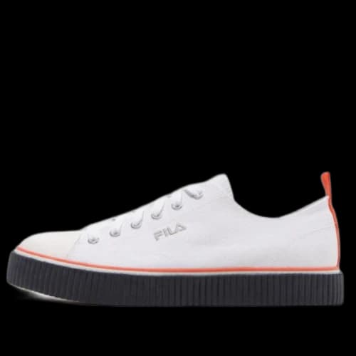 FILA Layer Low Top Stylish Casual Skate Shoes Unisex White Red Korean Version 'White Red'
