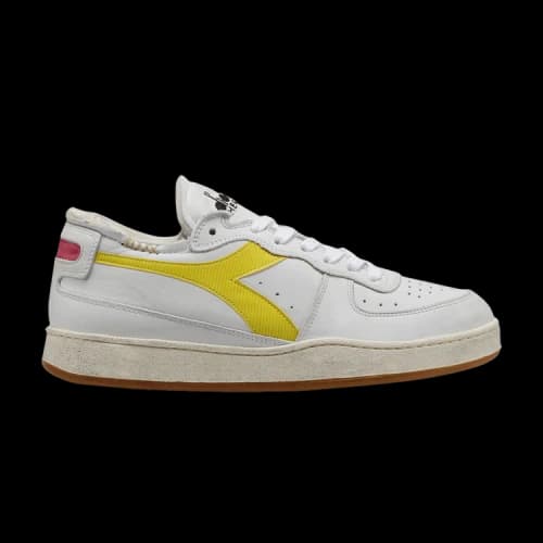 Diadora Mi Basket Row Cut 'White Yellow'