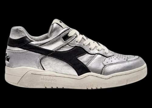 Diadora B.560 Silver Used WN Silver Metallized Black (Women's)