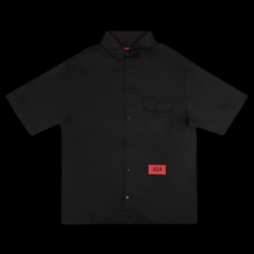 424 Collar Button Down Shirt 'Black'