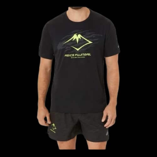 ASICS Fujitrail Running T-Shirt 'Black Green'