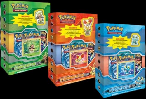 2013 Pokemon TCG Chespin/Fennekin/Froakie Figure Box Lot