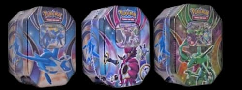 2015 Pokemon TCG Powers Beyond Tin Rayquaza EX/Latios EX/Hoopa EX Lot