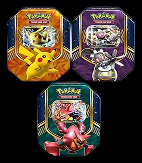 2016 Pokemon TCG Battle Heart Tin Volcanion EX/Magearna EX/Pikachu EX Lot