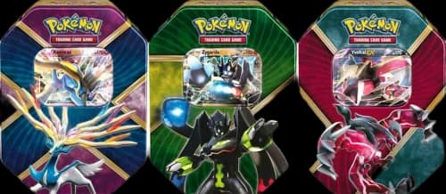 2016 Pokemon TCG Shiny Kalos Tin Shiny Xerneas EX/Shiny Yvetal EX/Zygarde EX Lot