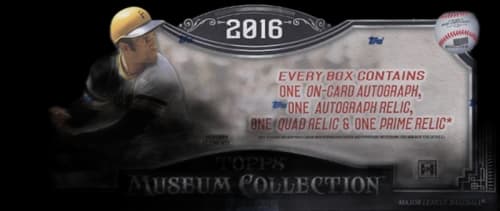 2016 Topps Museum Collection Baseball Hobby Box