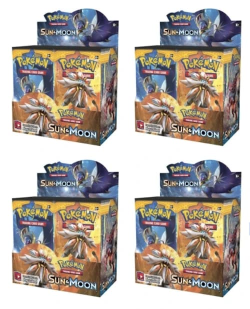 2017 Pokemon Sun & Moon Booster Box 4X Lot