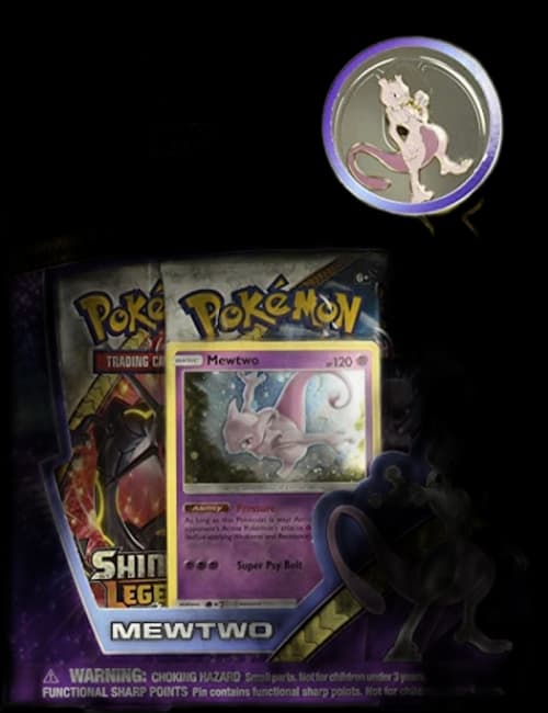 2017 Pokemon TCG Shining Legends Pin Collection Mewtwo