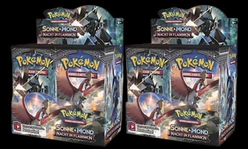 Pokémon TCG Sonne & Mond Nacht in Flammen Booster Box 2x Lot
