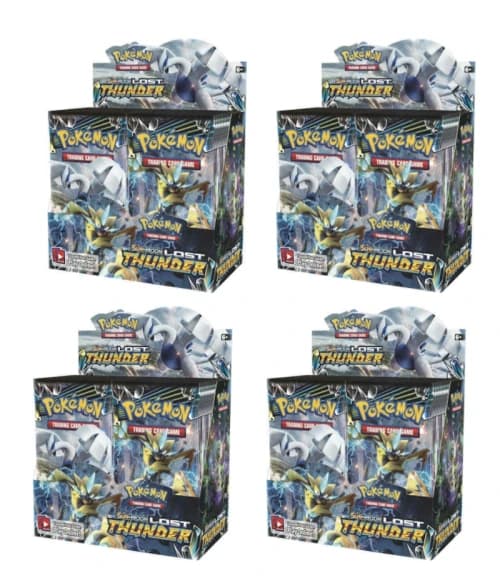 2018 Pokemon Sun & Moon Lost Thunder Booster Box 4X Lot