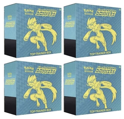 Pokémon TCG Sonne & Mond Echo des Donners Top Trainer Box 4x Lot