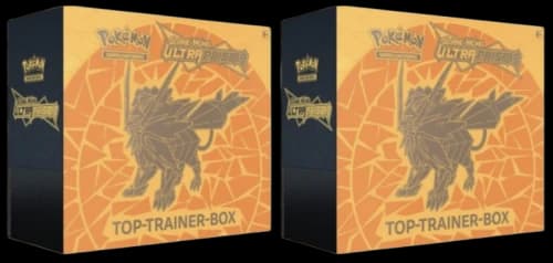 Pokémon TCG Sonne & Mond Ultra-Prisma Top Trainer Box 2x Lot (Dusk Mane Necrozma)