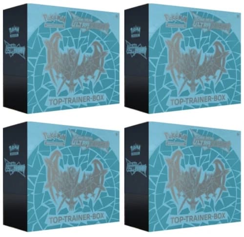 Pokémon TCG Sonne & Mond Ultra-Prisma Top Trainer Box 4x Lot (Dawn Wings Necrozma)