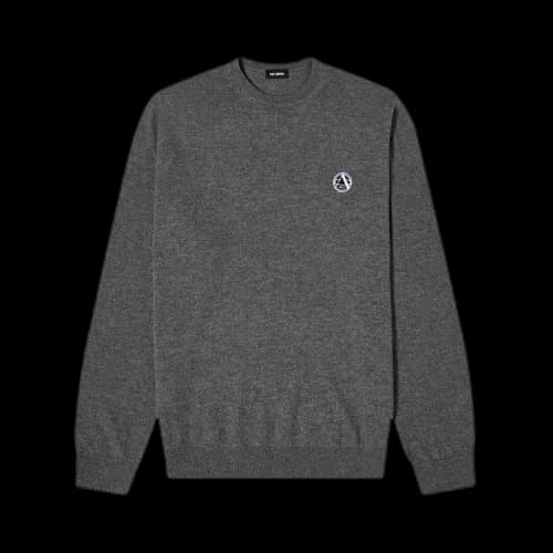 Raf Simons Embroidered Round Neck Knit 'Grey'