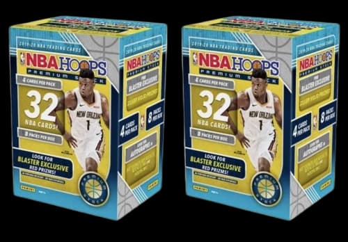 2019-20 Panini NBA Hoops Premium Stock Basketball Blaster Box 32 ct. Red Prizms 2x Lot (red or blue box)