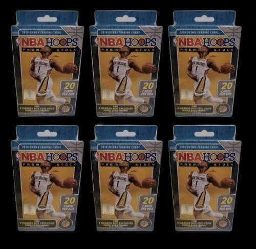 2019-20 Panini NBA Hoops Premium Stock Basketball Hanger Box 20 ct. Purple Disco Prizms 6x Lot