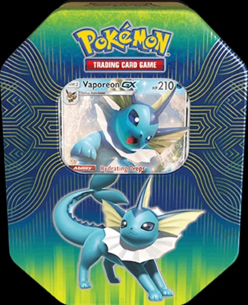 Pokémon TCG Elemental Power Tin Vaporeon GX