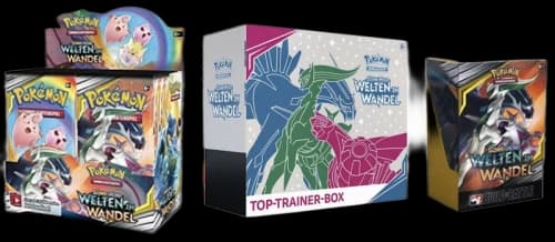 Pokémon TCG Sonne & Mond Welten Im Wandel Top Trainer Box/Booster Box/Build & Battle Box 3x Bundle