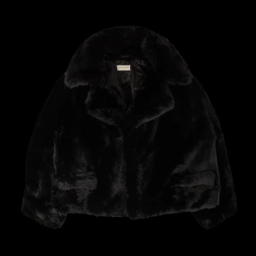 Dries Van Noten Vaudi Faux Fur Coat 'Black'