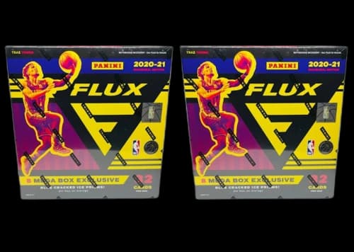 2020-21 Panini Flux Basketball Mega Box (Blue Cracked Ice) 2x Lot