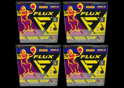 2020-21 Panini Flux Basketball Mega Box (Blue Cracked Ice) 4x Lot