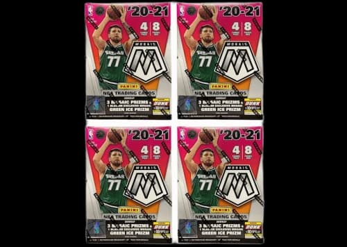 2020-21 Panini Mosaic Basketball Fanatics Exclusive Blaster Box (Green Ice Prizm) 4x Lot