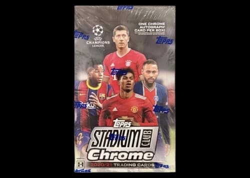 2020-21 Topps Chrome Stadium Club UEFA Champions League Soccer Hobby Box