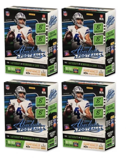 2020 Panini Absolute Football Blaster Box 4x Lot