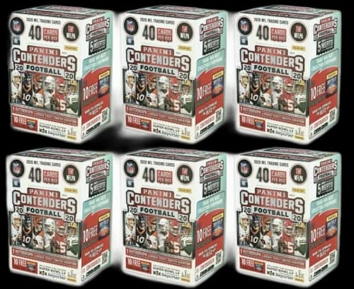 2020 Panini Contenders Football Blaster Box (5 Packs) 6x Lot
