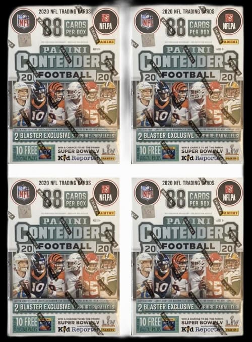 2020 Panini Contenders Football Fanatics Blaster Box 88 Cards 4x Lot