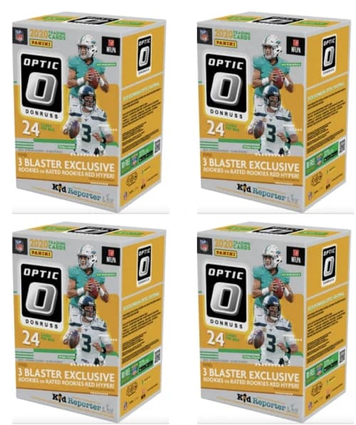 2020 Panini Donruss Optic Football Fanatics Blaster (Red Hyper) 4x Lot