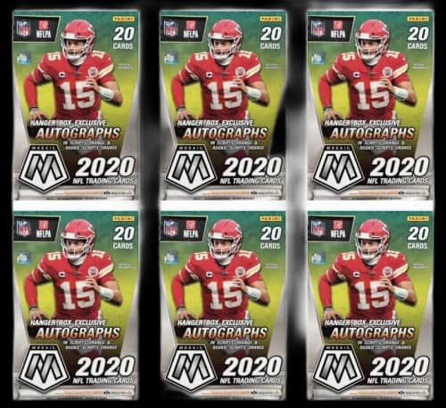 2020 Panini Mosaic Football Hanger Box Reactive Orange Parallels 6X Lot