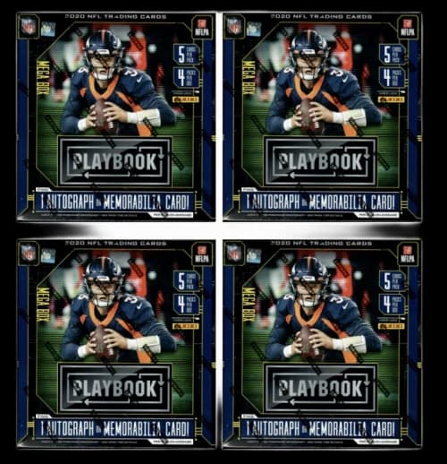 2020 Panini Playbook Football Mega Box Orange Parallels 4x Lot