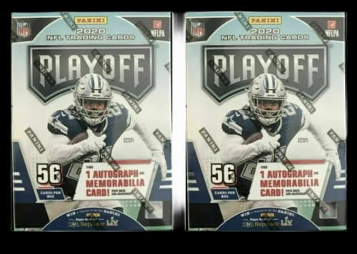 2020 Panini Playoff Football Blaster Box 2x Lot 56 ct.