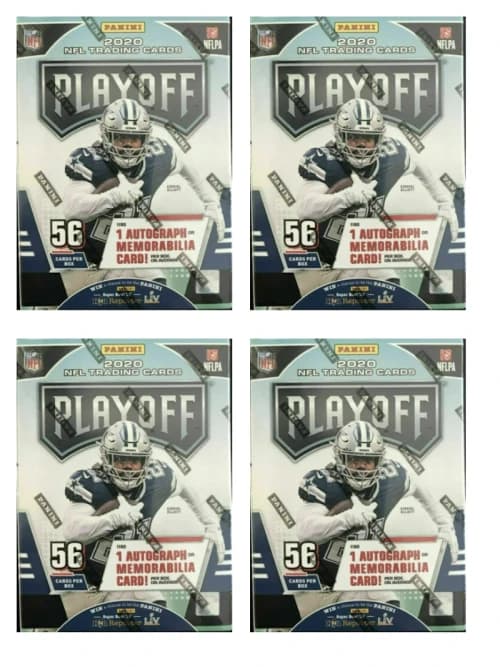 2020 Panini Playoff Football Blaster Box 4x Lot 56 ct.