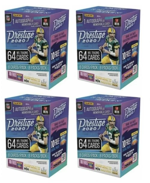 2020 Panini Prestige Football 64 Ct. Blaster Box 4x Lot
