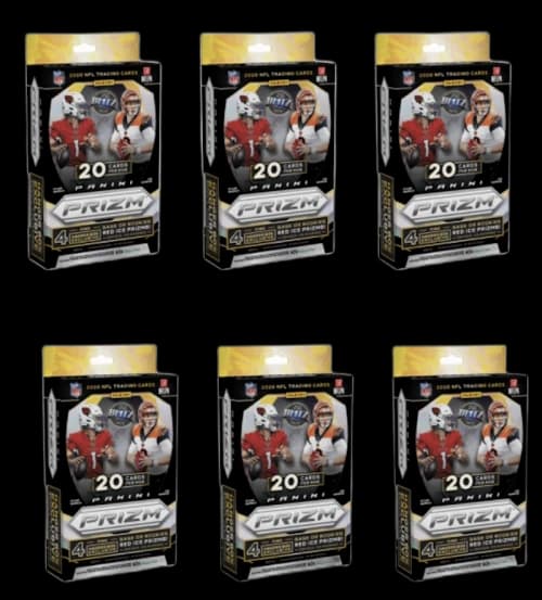 2020 Panini Prizm Football Hanger Box 20 ct Red Ice 6x Lot