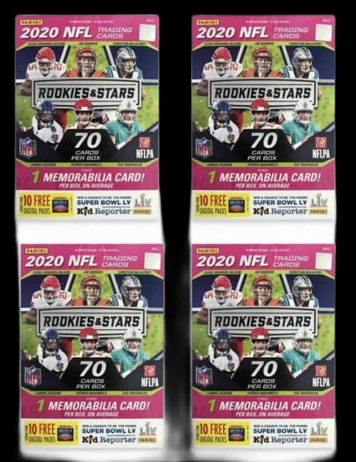 2020 Panini Rookies & Stars Football Blaster Box 4x Lot