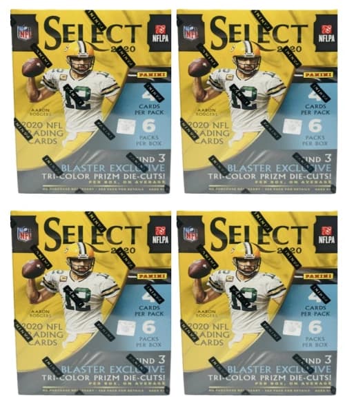 2020 Panini Select Football Blaster Box 4x Lot (Tri-Color Die-Cuts)