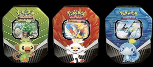 Pokémon TCG Galar Partners Tin (Vertical) 3x Lot Cinderace V/Rillaboom V/Inteleon V