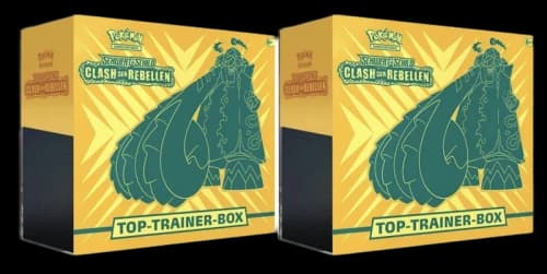 Pokémon TCG Schwert & Schild Clash der Rebellen Top Trainer Box 2x Lot