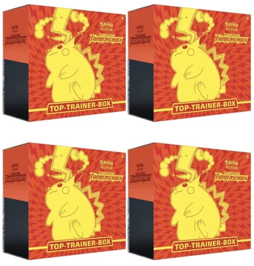 Pokémon TCG Schwert & Schild Farbenschock Top Trainer Box 4x Lot
