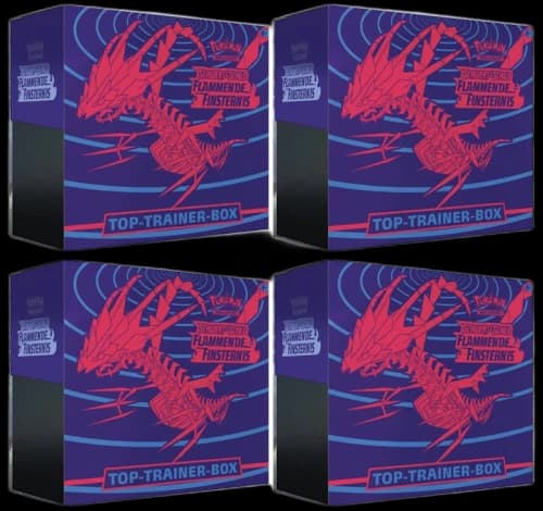 Pokémon TCG Schwert & Schild Flammende Finsternis Top Trainer Box 4x Lot